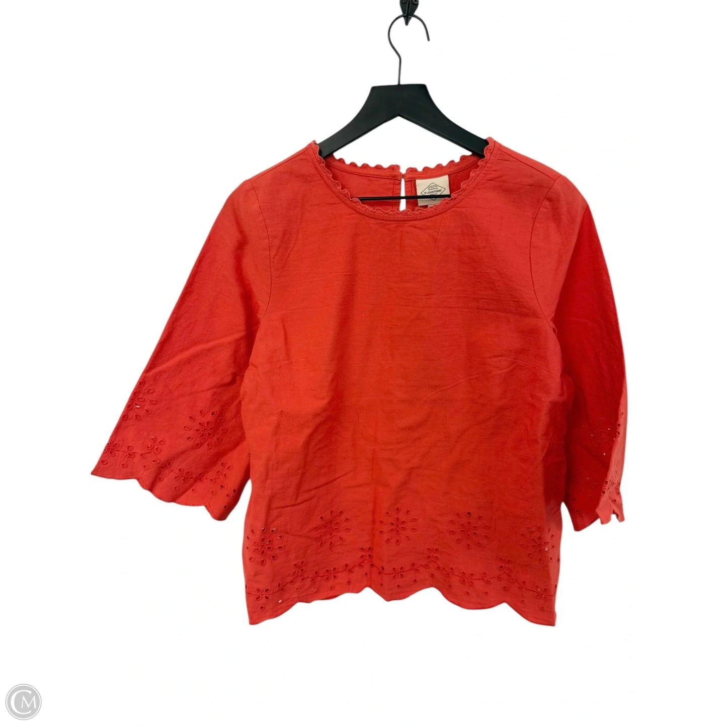 Top 3/4 Sleeve By St Johns Bay In Orange, Size: S
