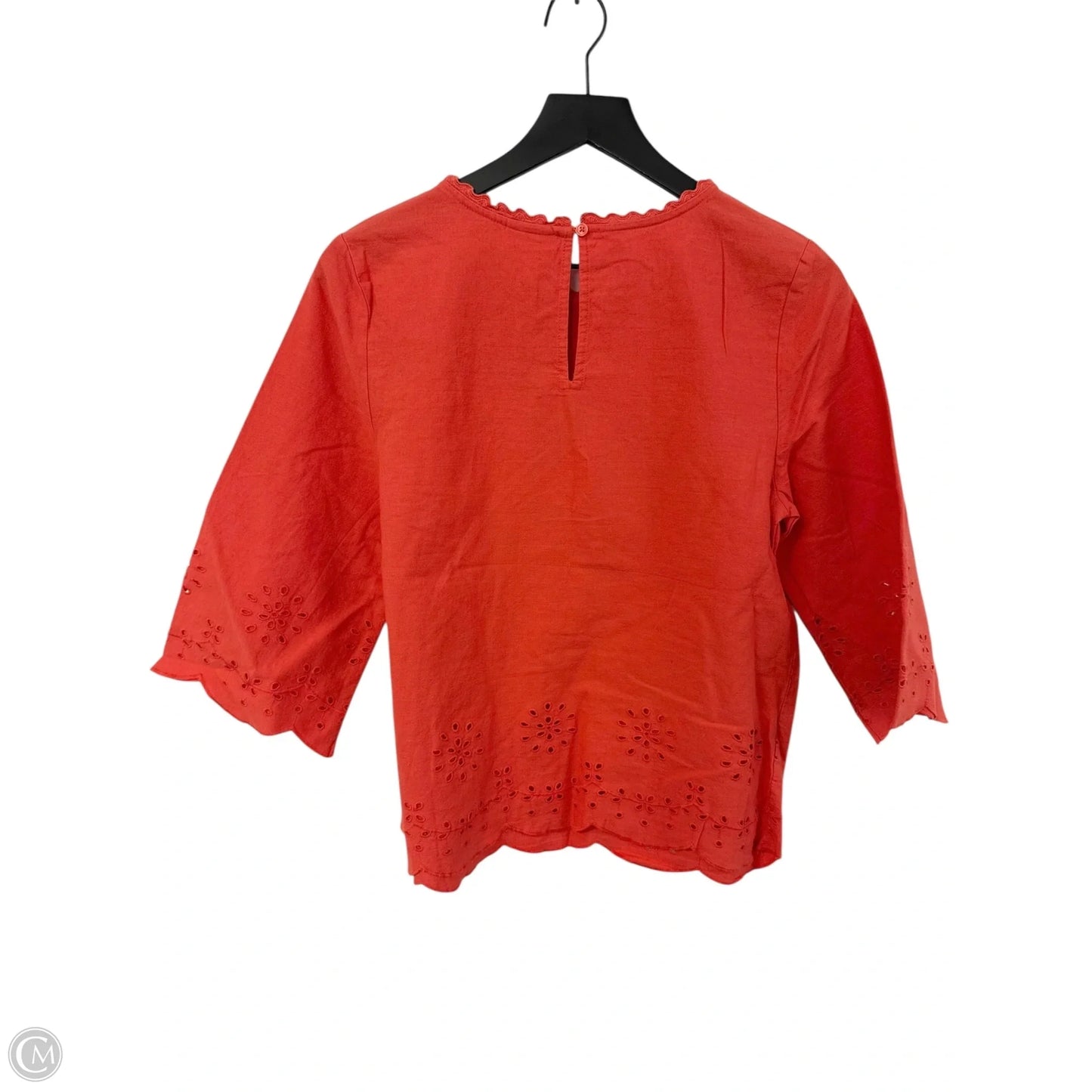 Top 3/4 Sleeve By St Johns Bay In Orange, Size: S