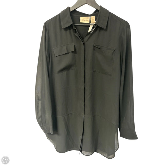 Blouse Long Sleeve By Chicos In Black, Size: M