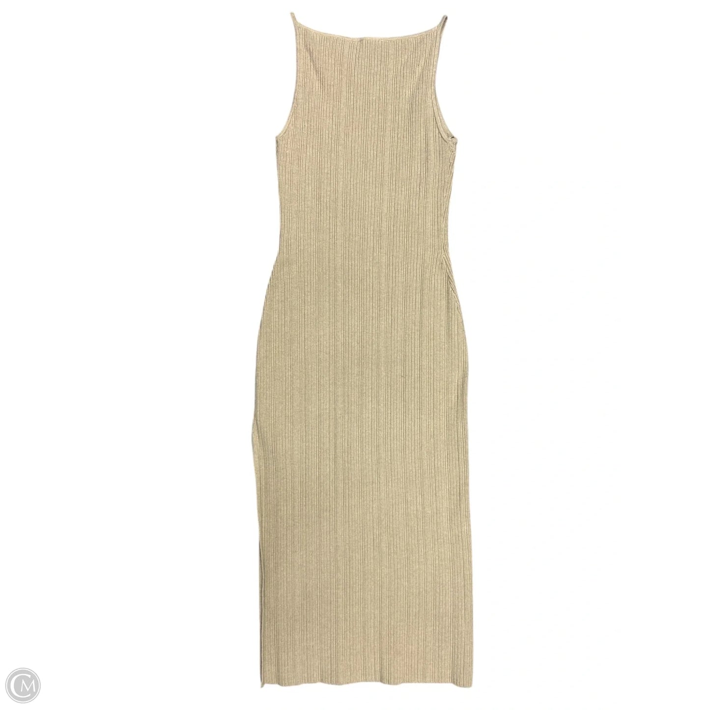 Dress Casual Midi By Abercrombie And Fitch In Tan, Size: L