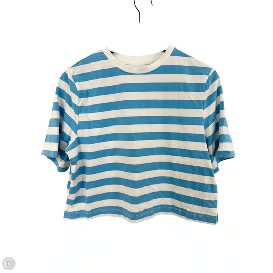 Top Short Sleeve Basic By A New Day In Striped Pattern, Size: S