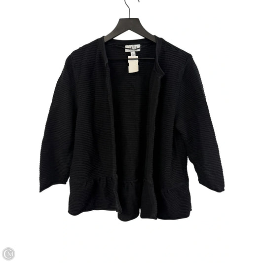 Sweater Cardigan By Elle In Black, Size: Xl