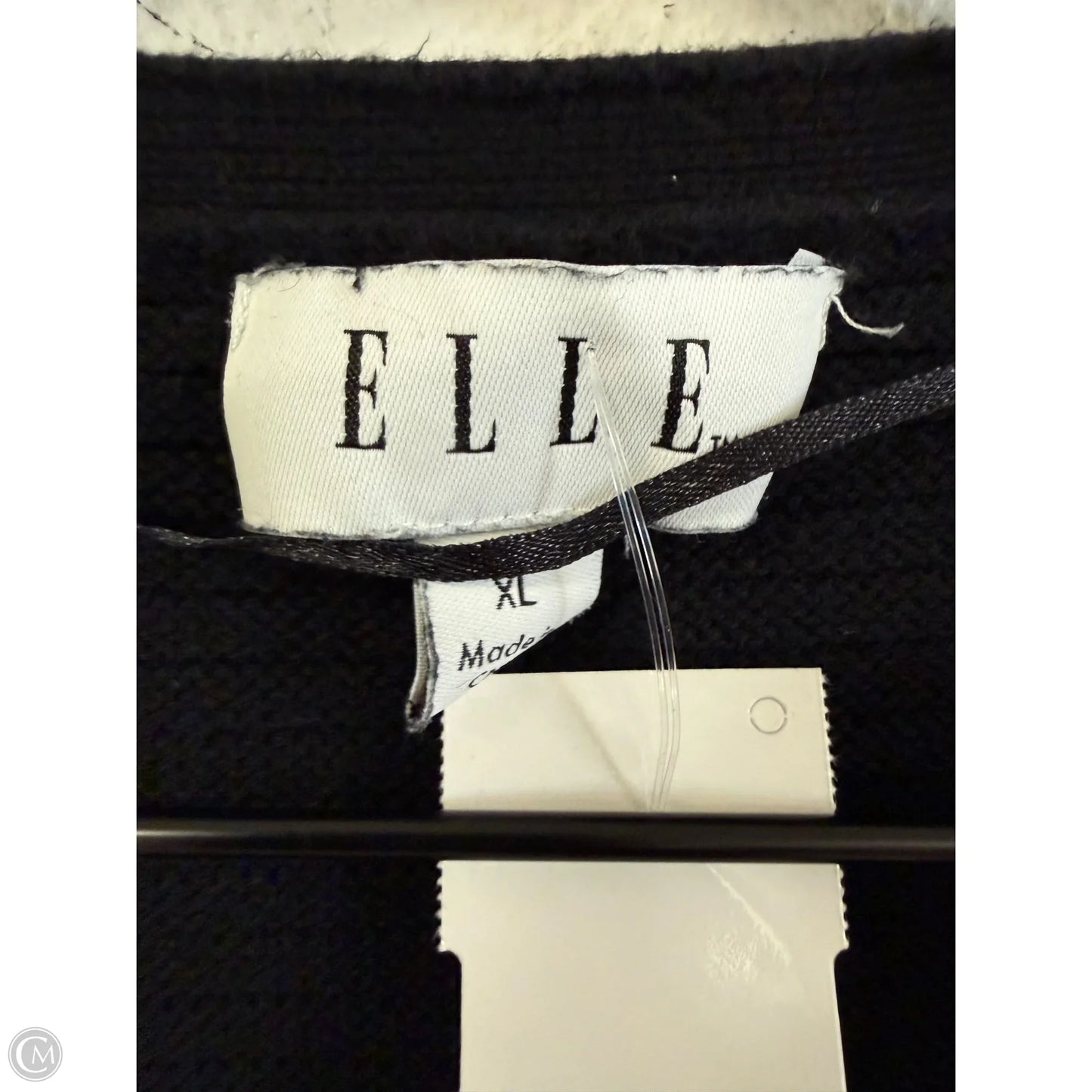 Sweater Cardigan By Elle In Black, Size: Xl