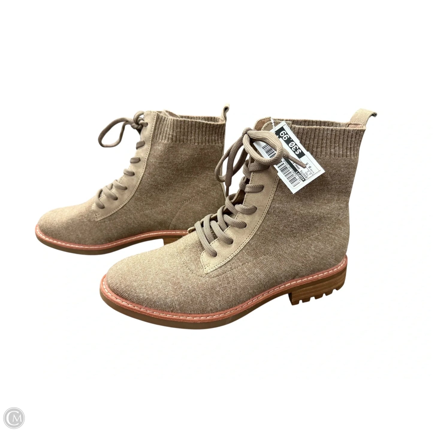 Boots Ankle Flats By Sofft In Tan, Size: 9.5