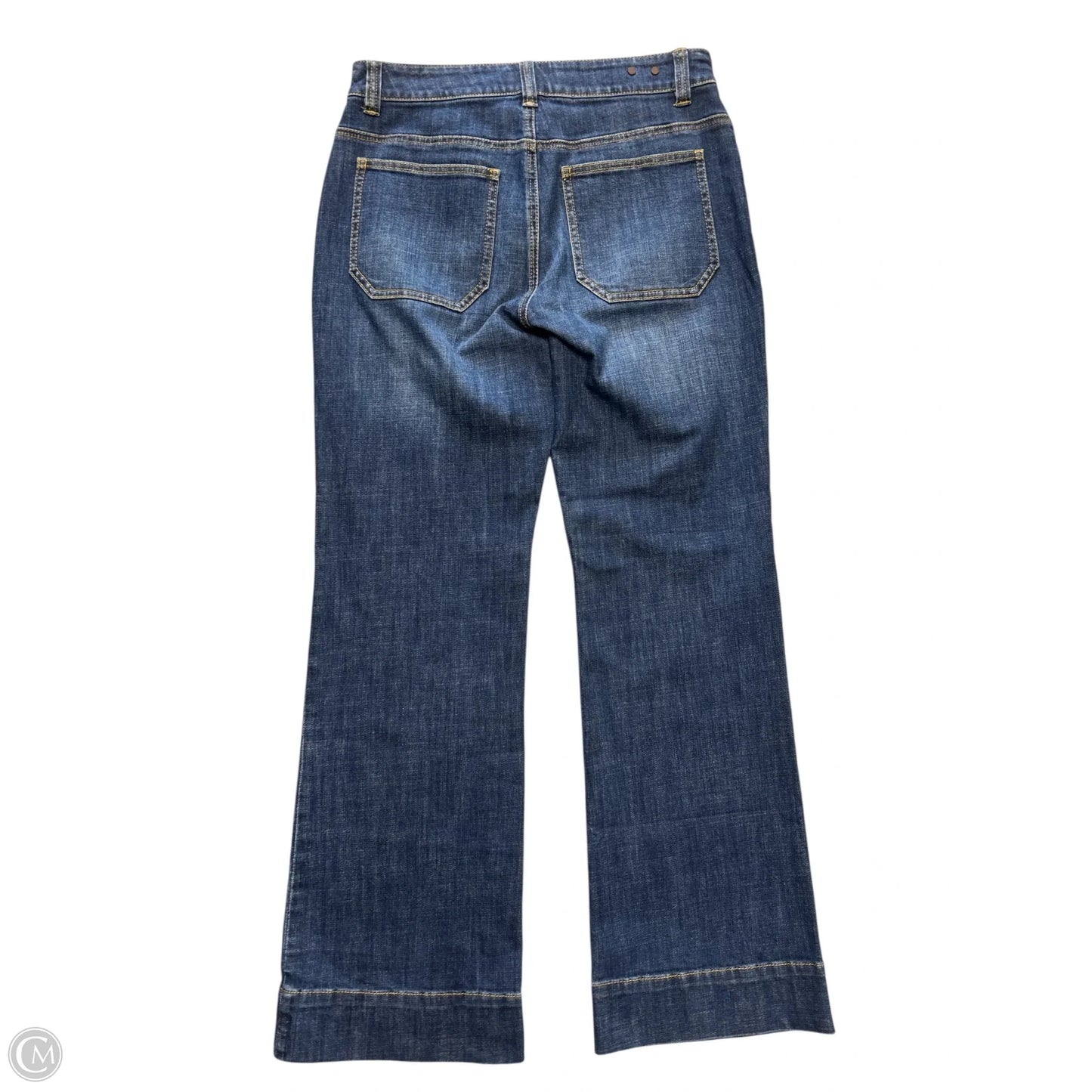 Jeans Wide Leg By Cabi In Blue Denim, Size: 6