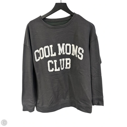 Sweatshirt Crewneck By Clothes Mentor In Grey, Size: Xl