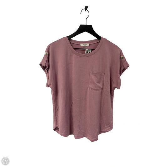 Top Short Sleeve By Cable And Gauge In Pink, Size: M