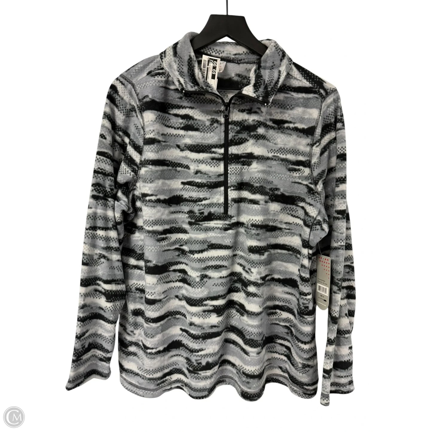 Athletic Sweatshirt Collar By Exertek In Grey, Size: 1x