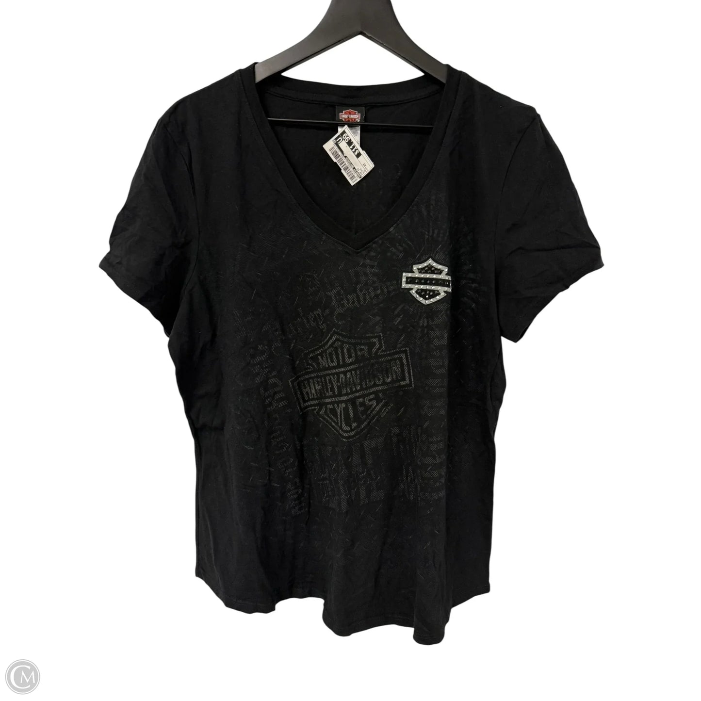 Top Short Sleeve By Harley Davidson In Black, Size: 2x