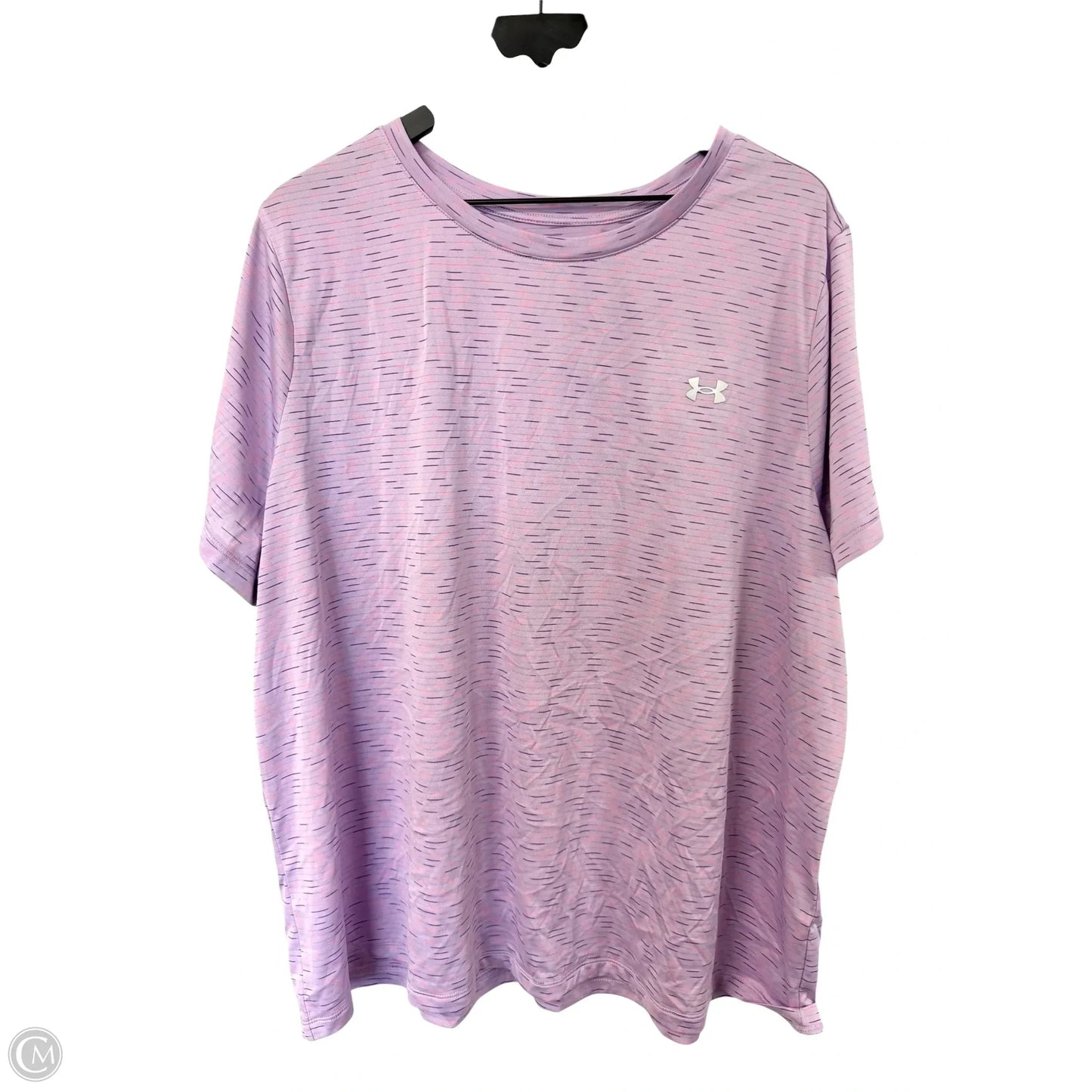 Athletic Top Short Sleeve By Under Armour In Purple, Size: 3x