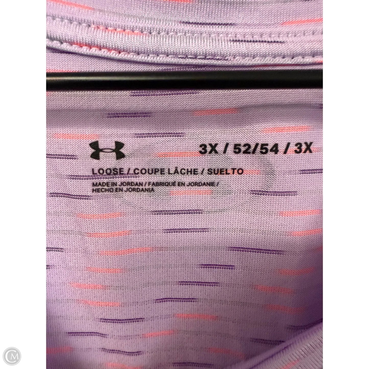 Athletic Top Short Sleeve By Under Armour In Purple, Size: 3x