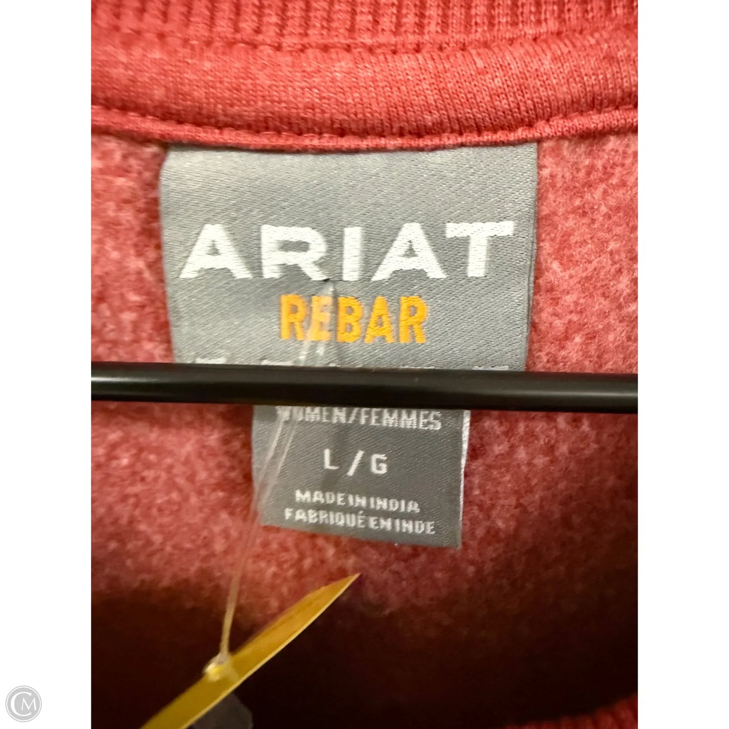 Sweatshirt Crewneck By Ariat In Red, Size: L