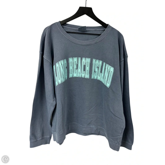 Sweatshirt Crewneck By Ocean Drive In Blue, Size: Xl