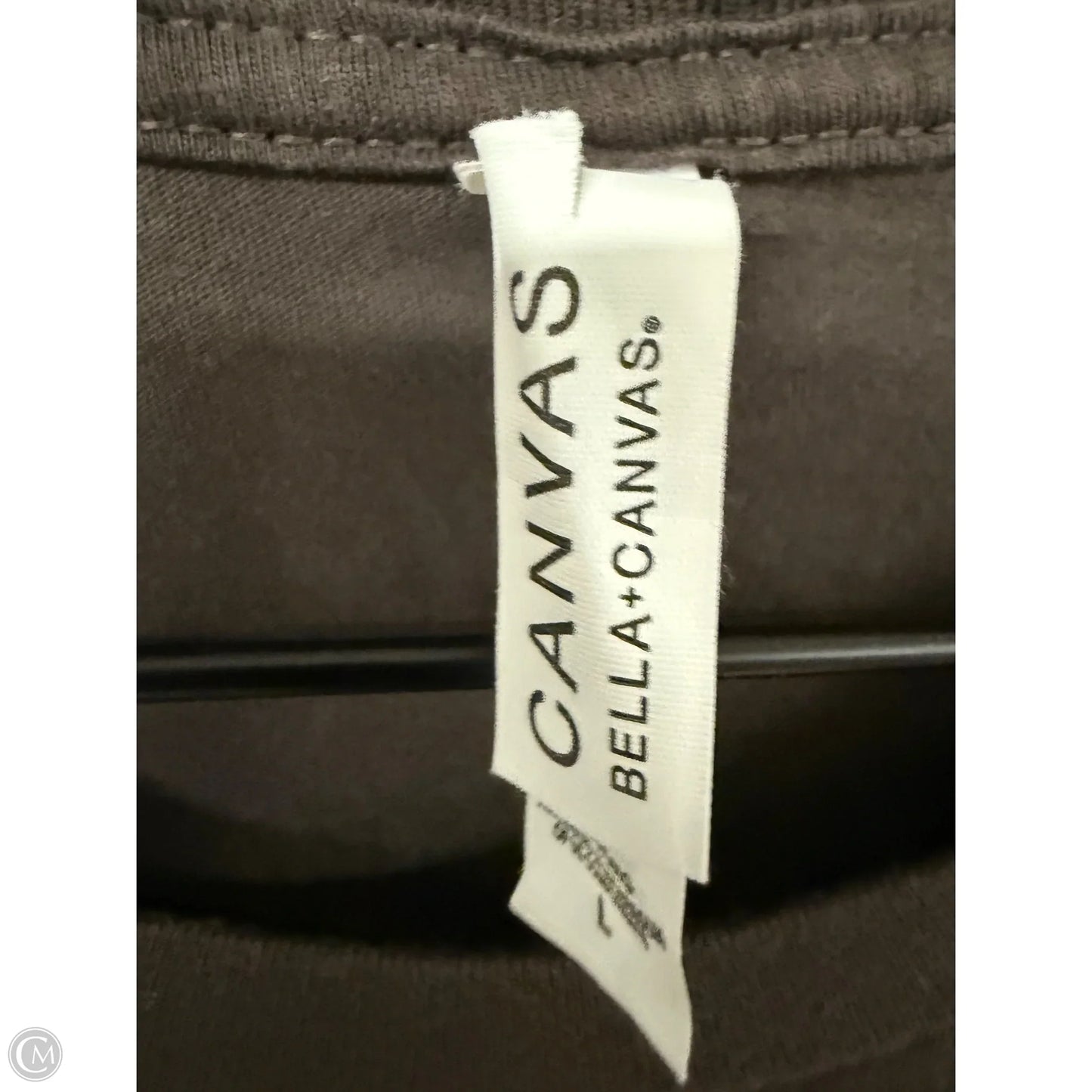 Top Short Sleeve By Bella + Canvas In Brown, Size: L