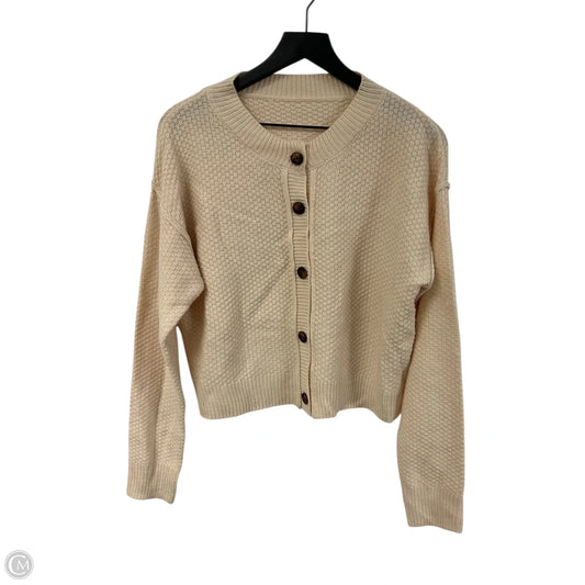 Sweater Cardigan By Cme In Cream, Size: M