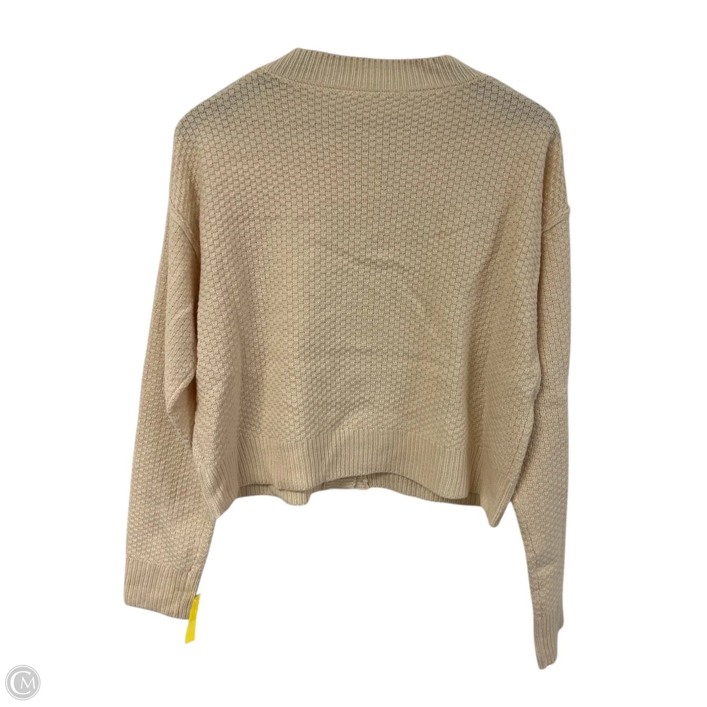 Sweater Cardigan By Cme In Cream, Size: M