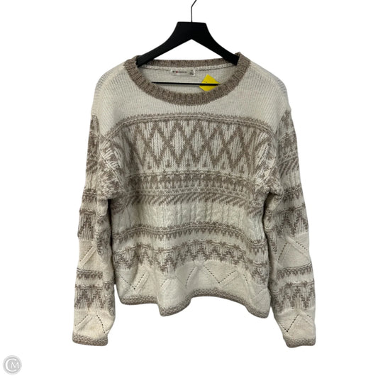 Sweater By 89th And Madison In Tan & White, Size: L