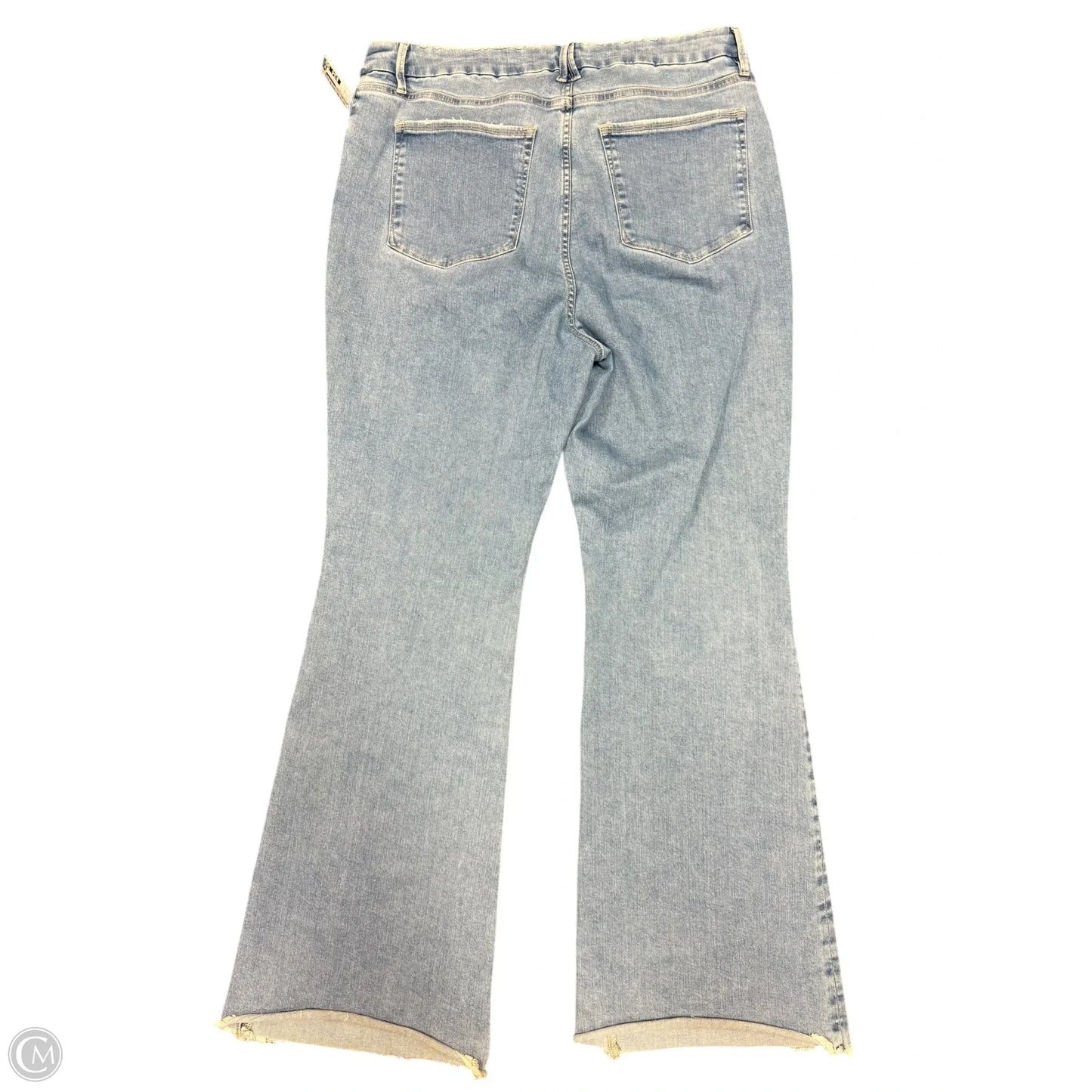 Jeans Flared By Good American In Blue Denim, Size: 18