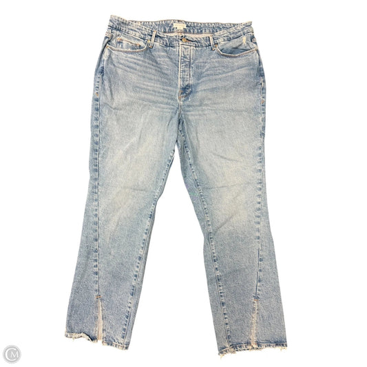 Jeans Straight By Good American In Blue Denim, Size: 18