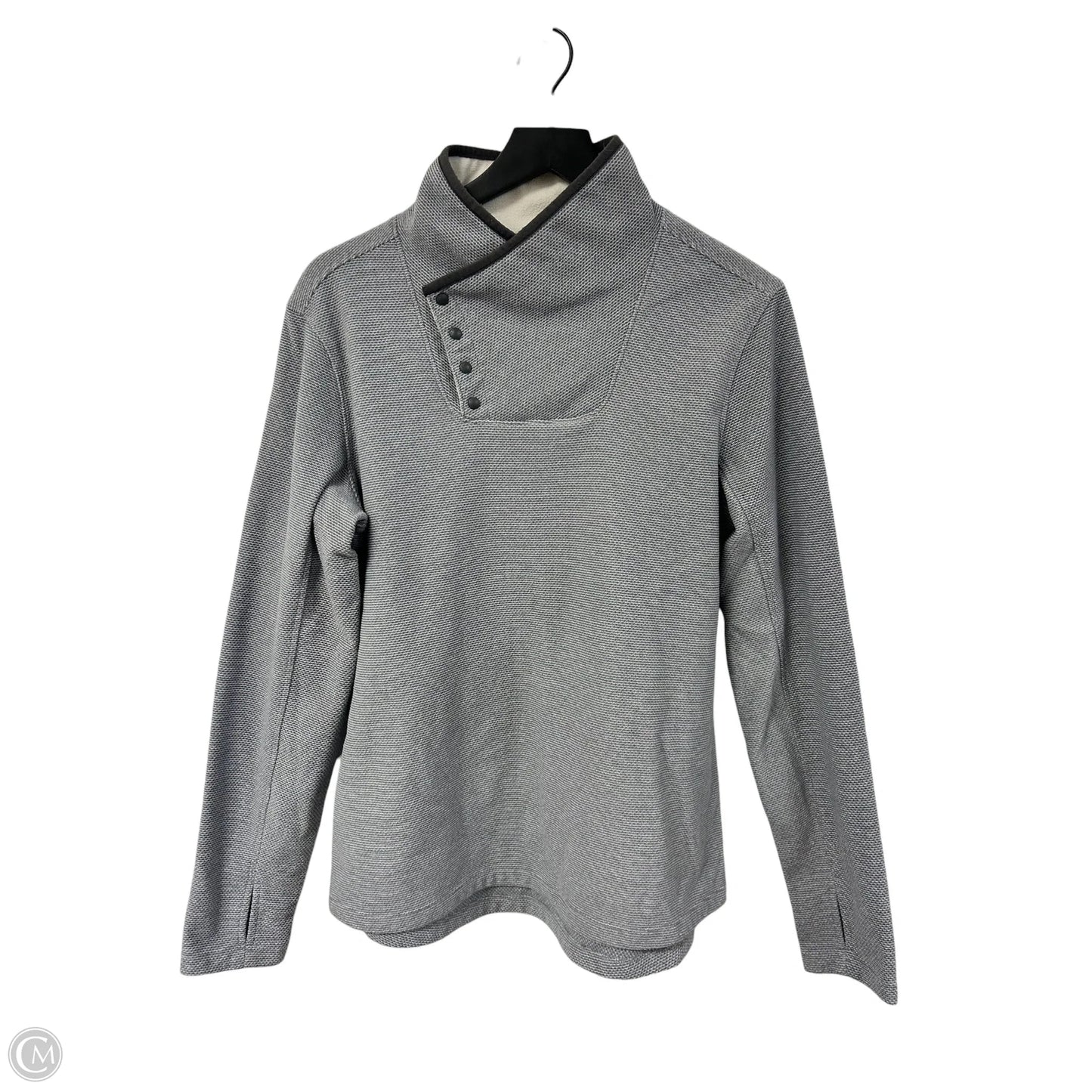 Sweatshirt Collar By Clothes Mentor In Grey, Size: L