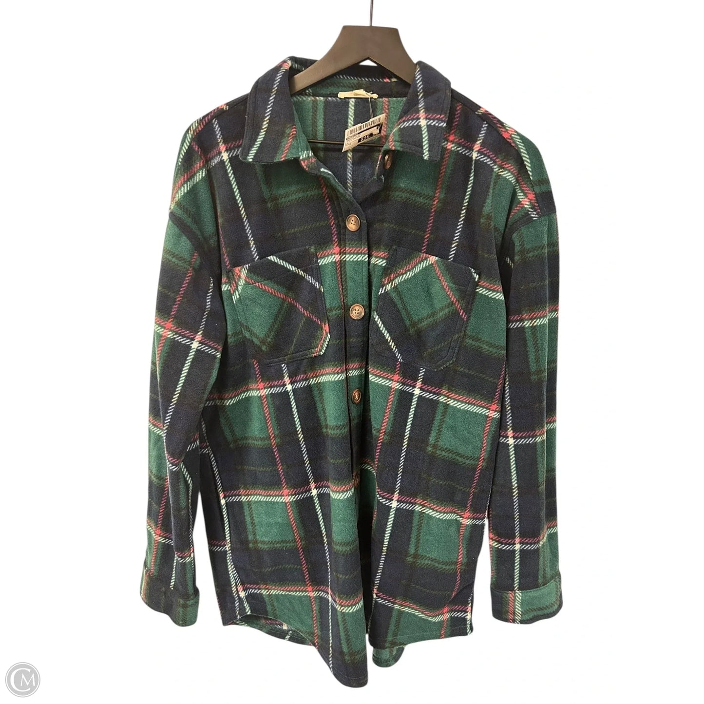 Jacket Shirt By Maurices In Plaid Pattern, Size: M