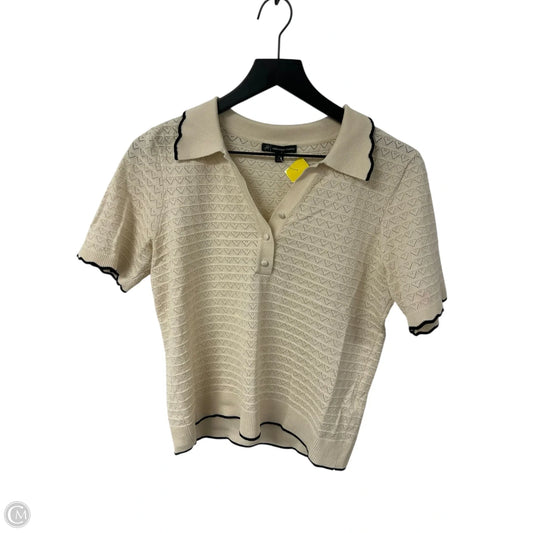 Sweater Short Sleeve By Adrianna Papell In Cream, Size: M
