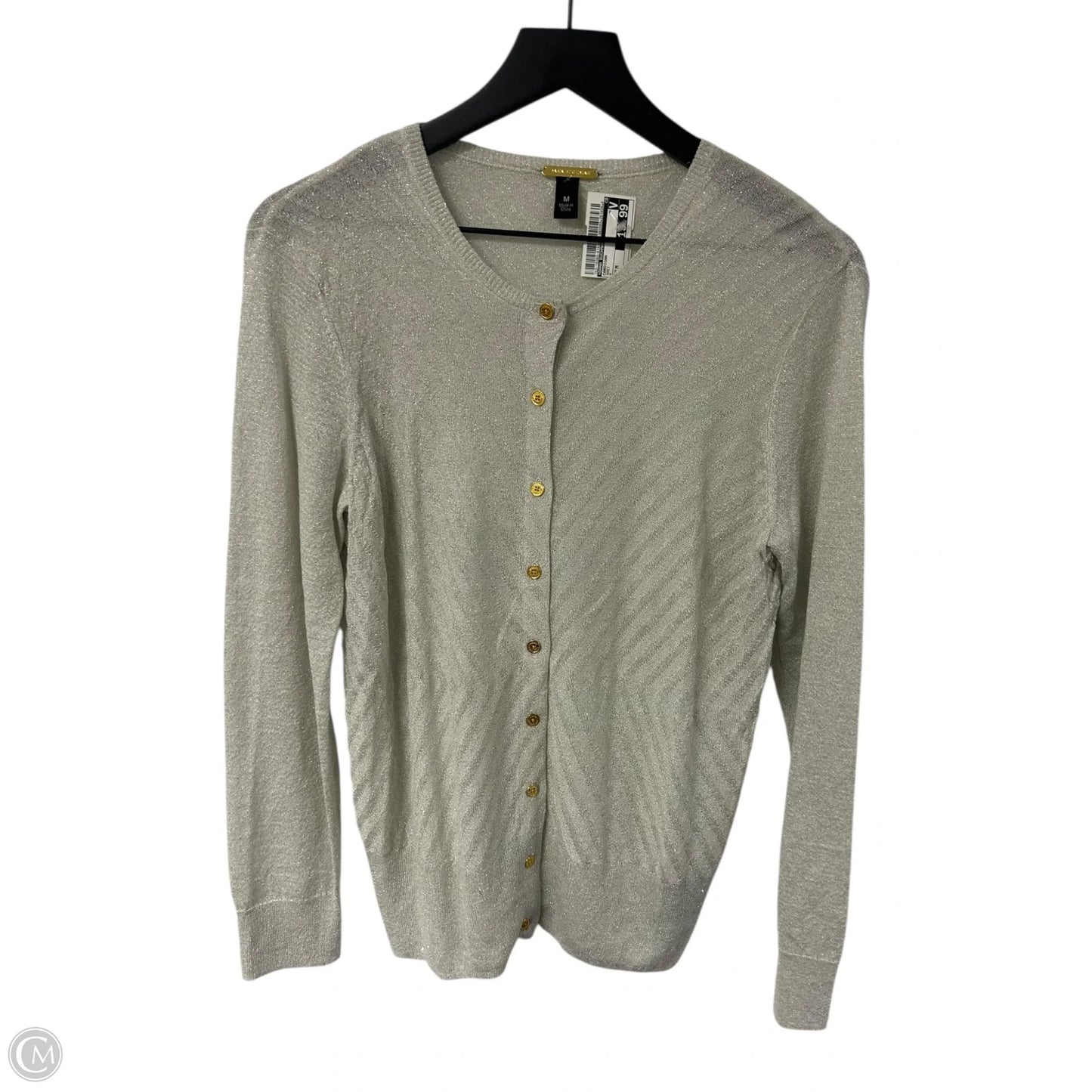 Cardigan By Dana Buchman In Grey, Size: M