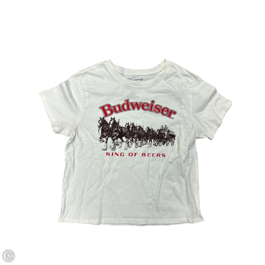Top Short Sleeve By Clothes Mentor In White, Size: L