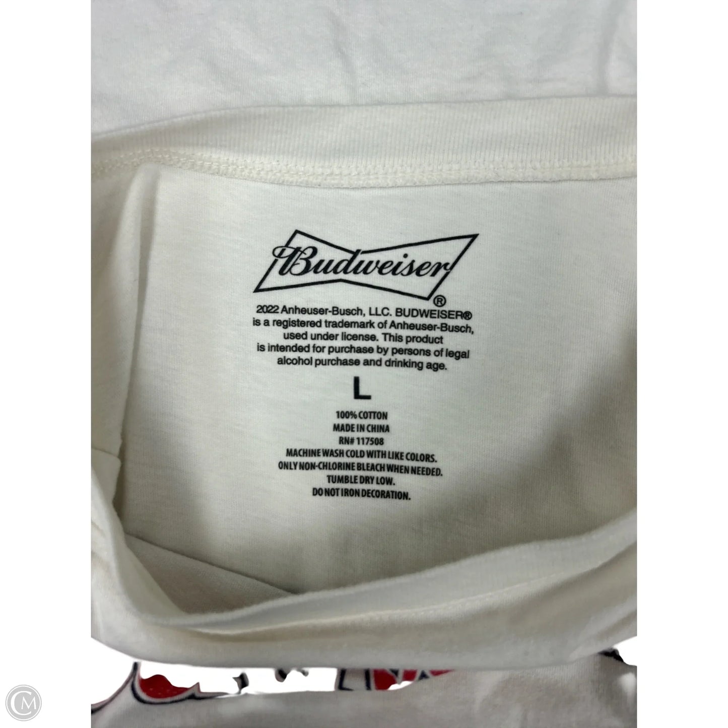 Top Short Sleeve By Clothes Mentor In White, Size: L