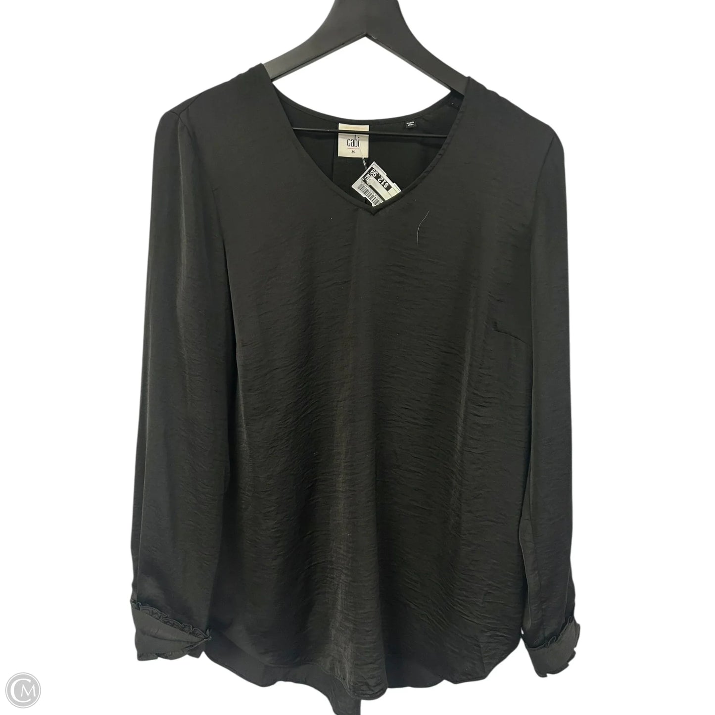 Top Long Sleeve By Cabi In Black, Size: M