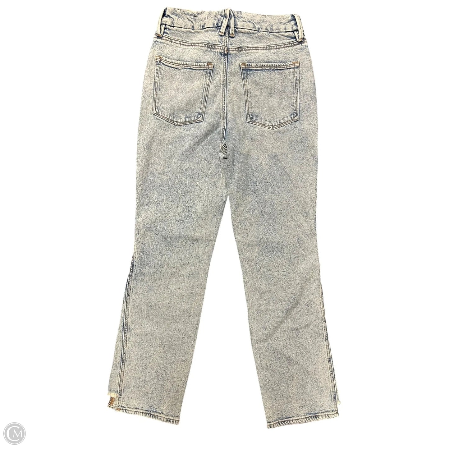 Jeans Straight By Good American In Blue Denim, Size: 4