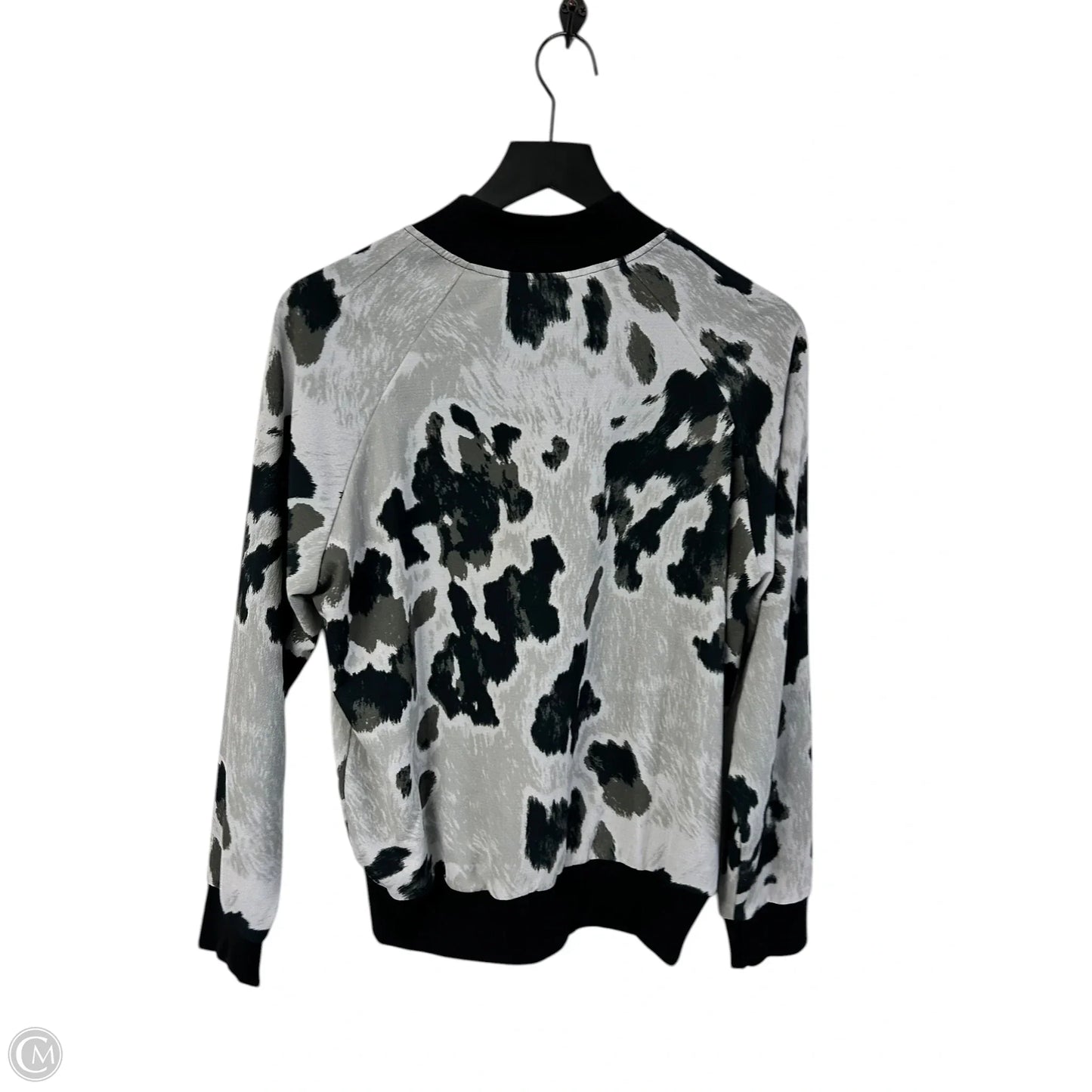 Jacket Shirt By Clothes Mentor In Black & Grey, Size: L