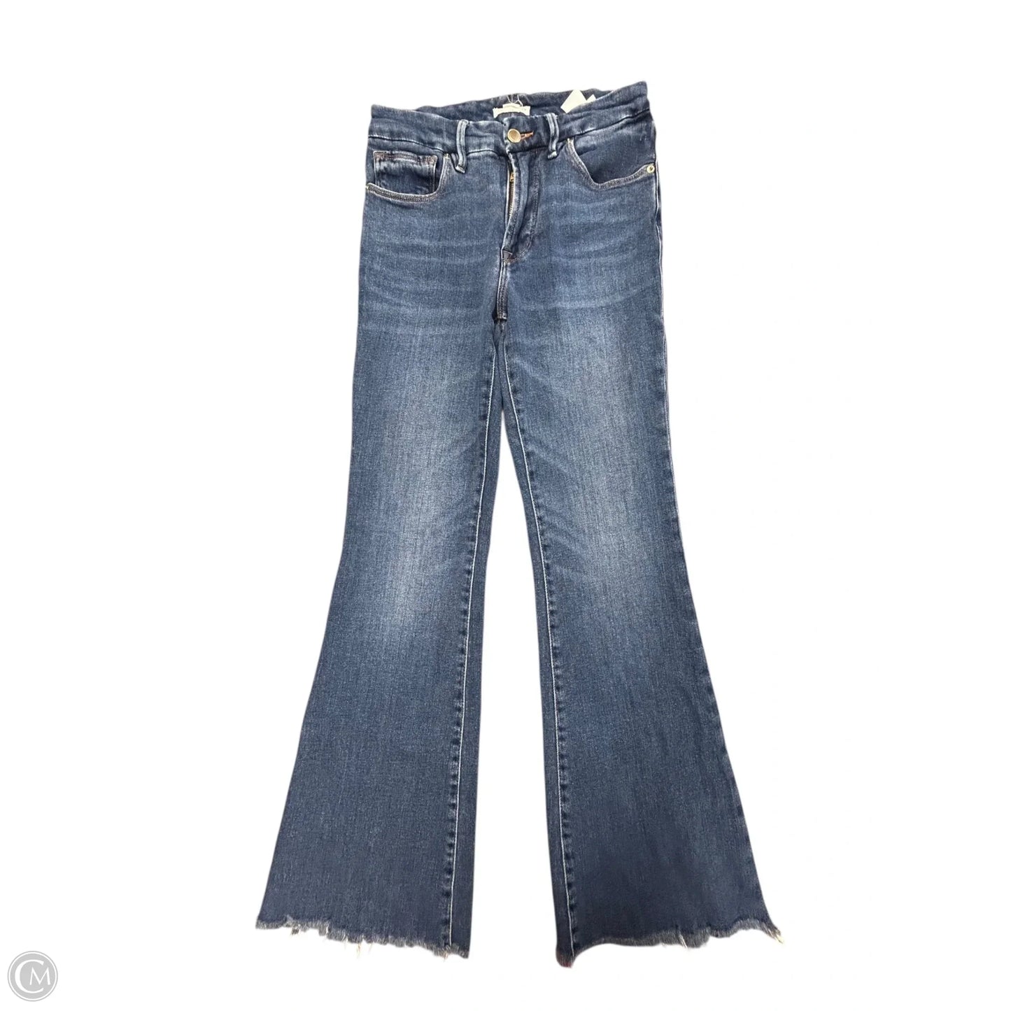 Jeans Straight By Good American In Blue Denim, Size: 4