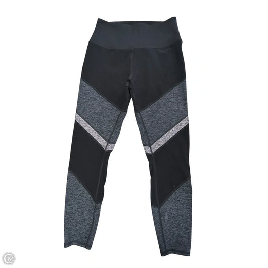Athletic Leggings By Alo In Black & Grey, Size: M