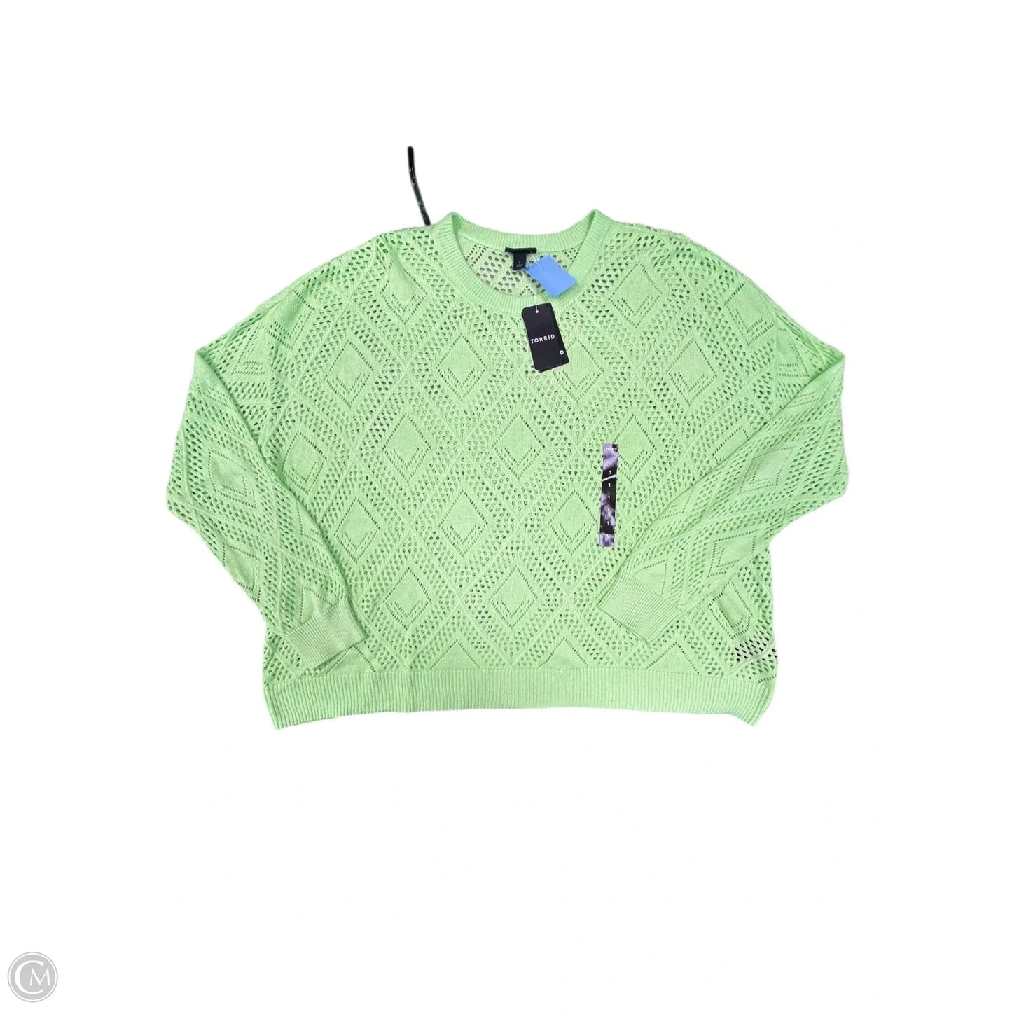 Top Long Sleeve By Torrid In Green, Size: 1x