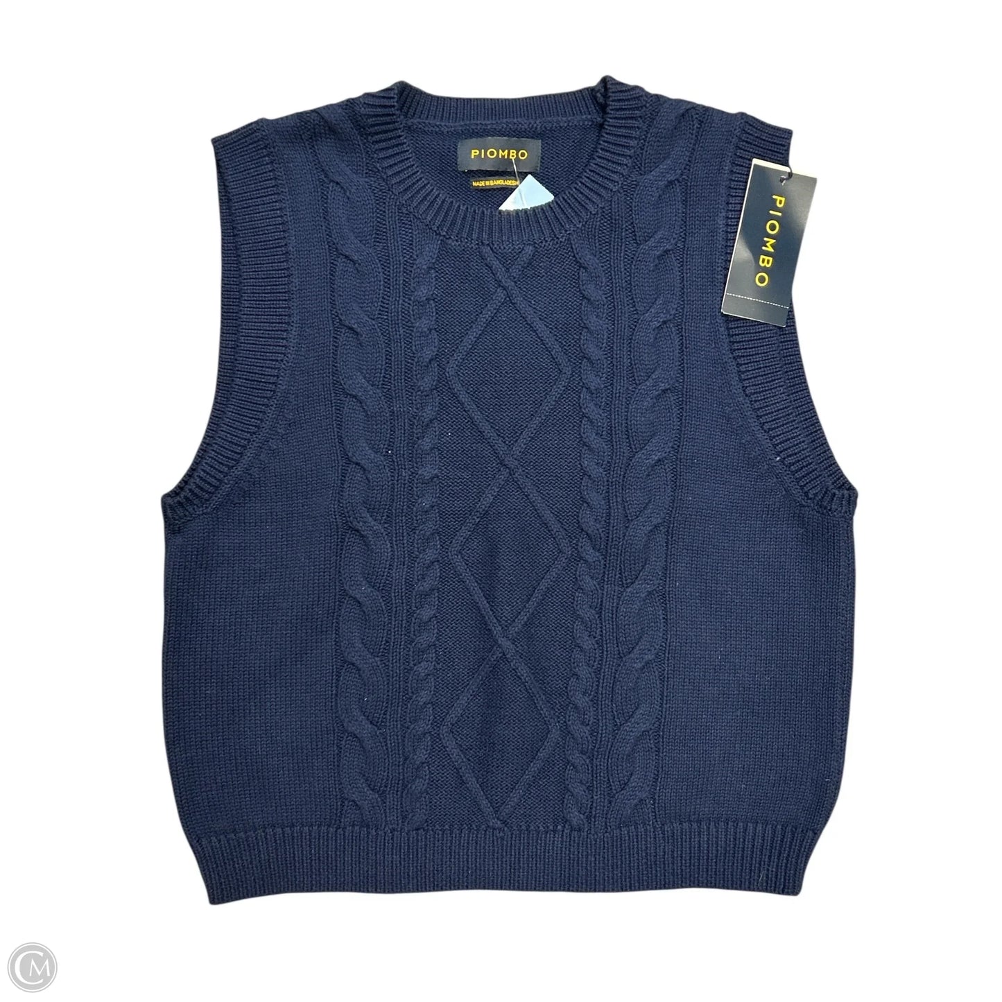 Vest Sweater By Clothes Mentor In Blue, Size: M