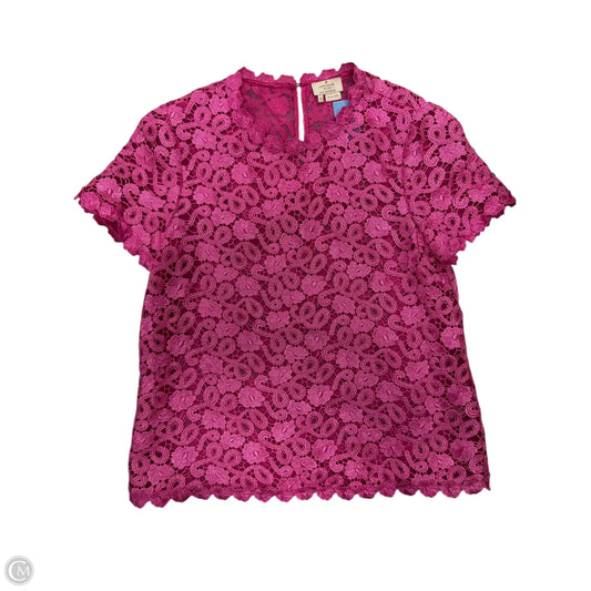 Top Short Sleeve Designer By Kate Spade In Pink, Size: 4