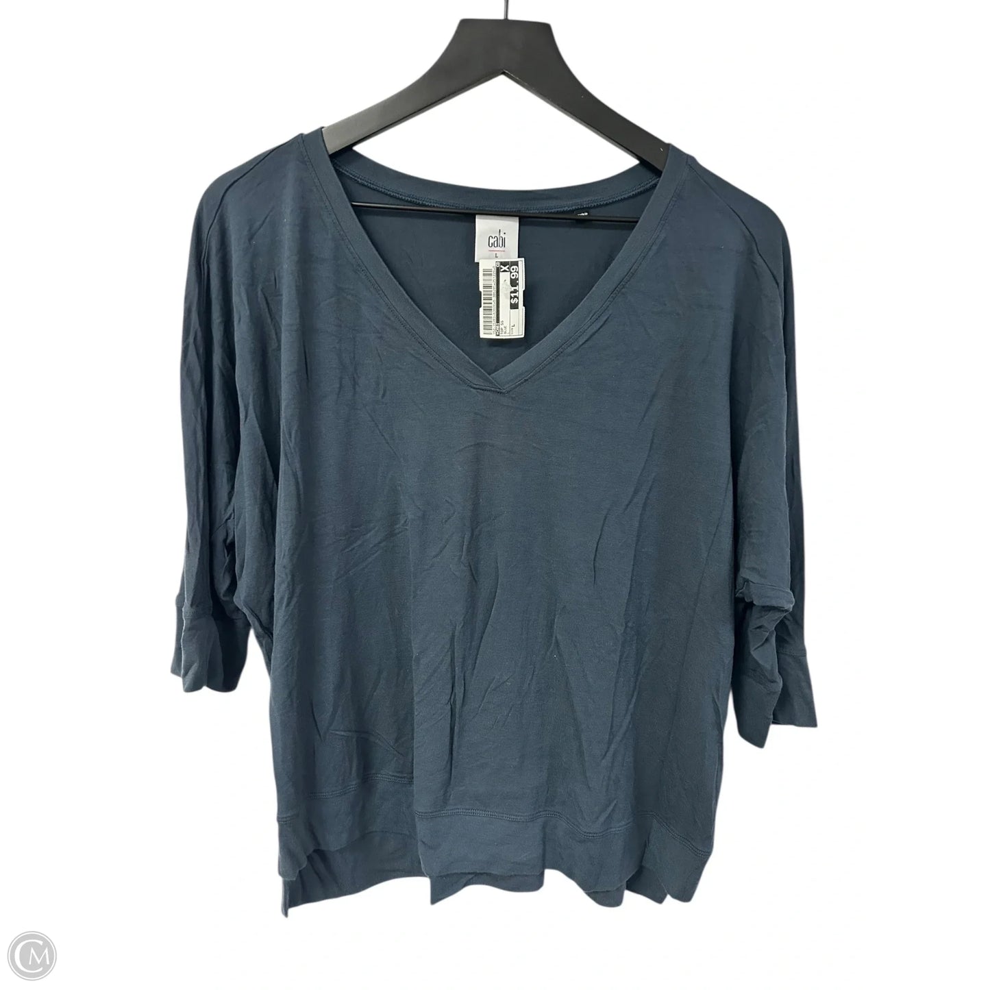 Top Short Sleeve By Cabi In Blue, Size: L
