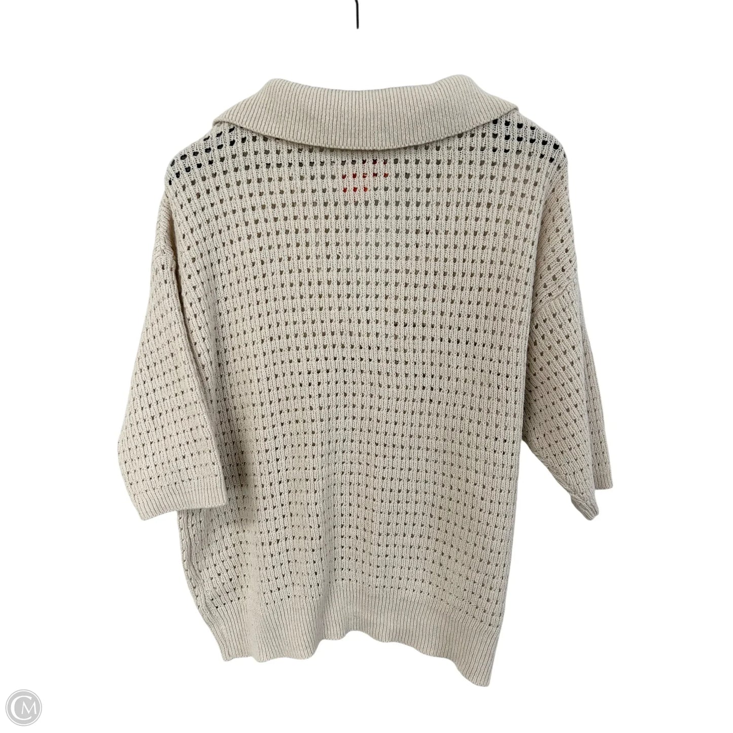 Sweater Short Sleeve By City Chic In Beige, Size: 18