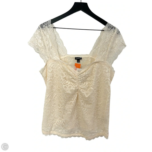 Top Sleeveless By Torrid In Cream, Size: 2x