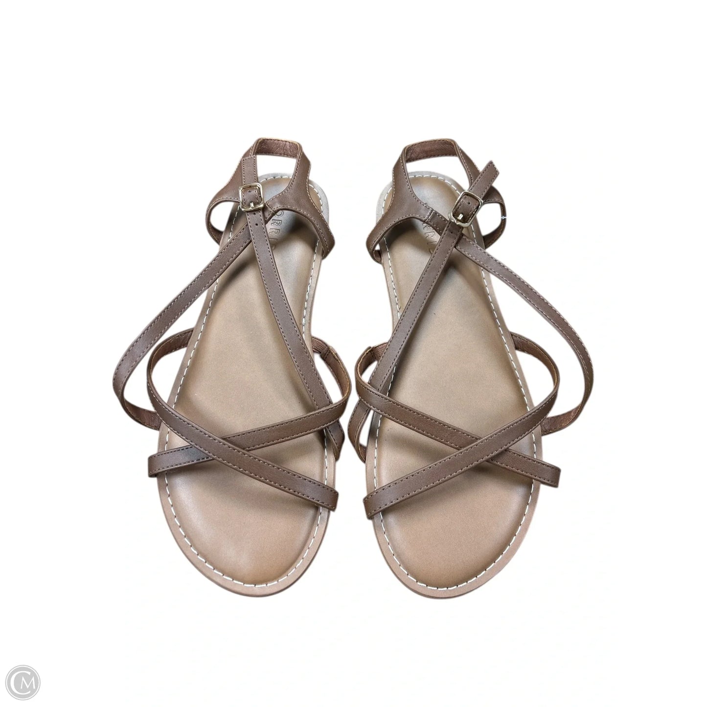 Sandals Flats By Torrid In Brown, Size: 10.5