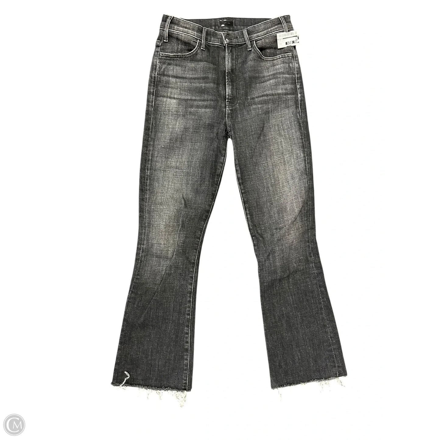 Jeans Cropped By Mother In Black Denim, Size: 4