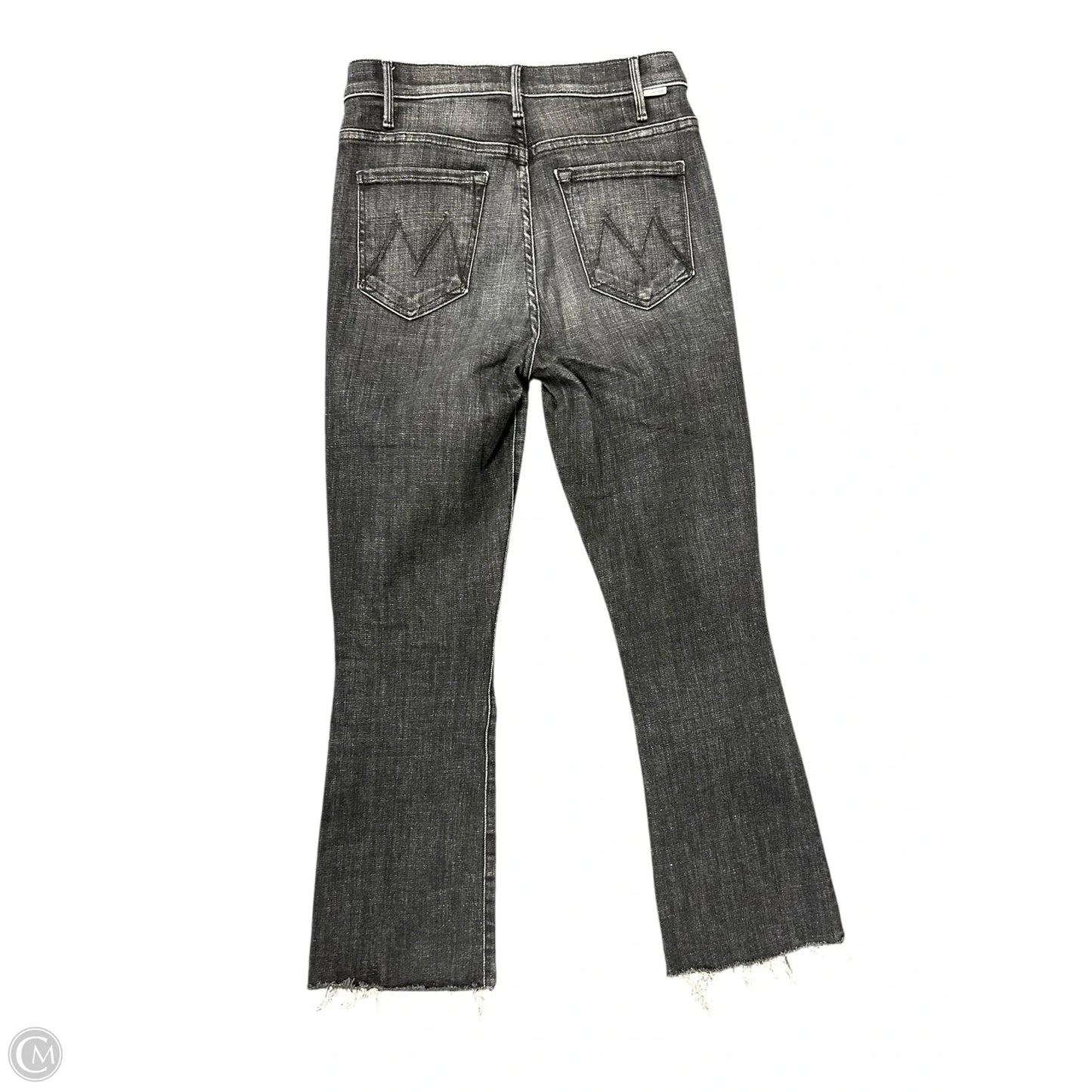 Jeans Cropped By Mother In Black Denim, Size: 4