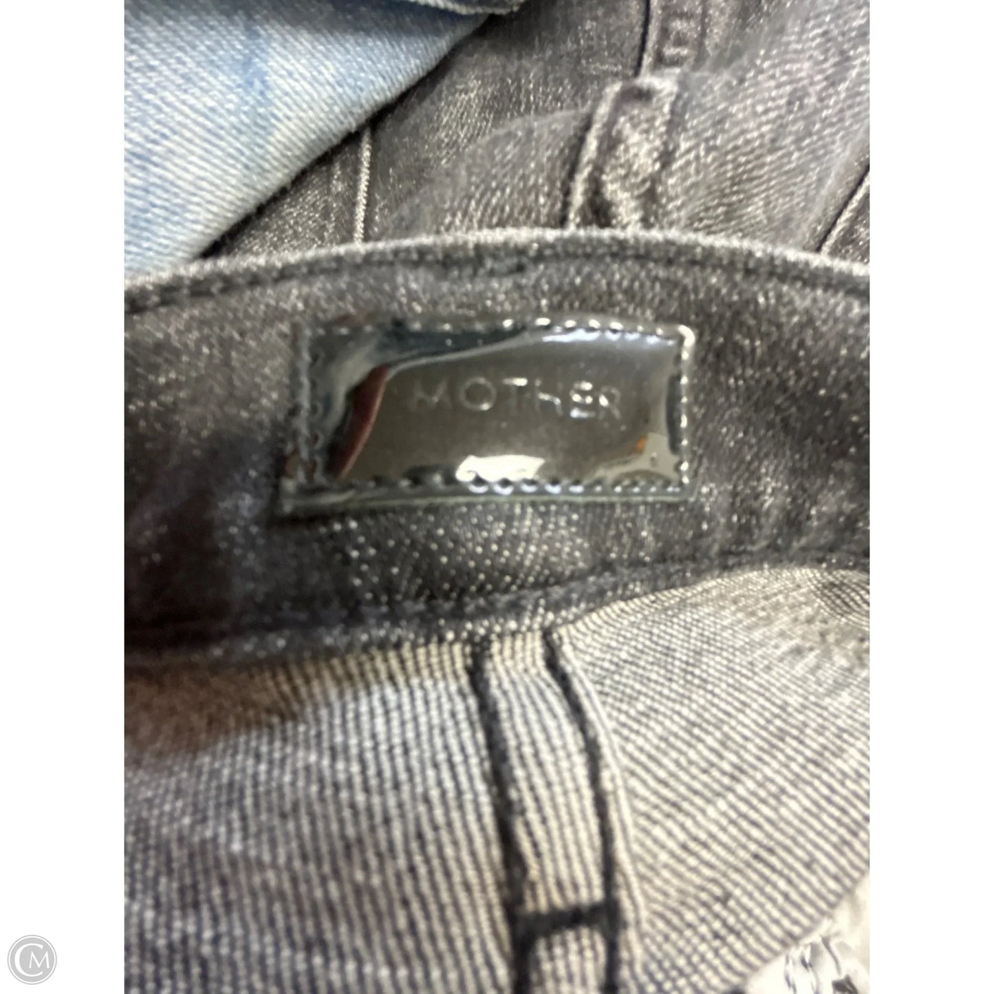 Jeans Cropped By Mother In Black Denim, Size: 4