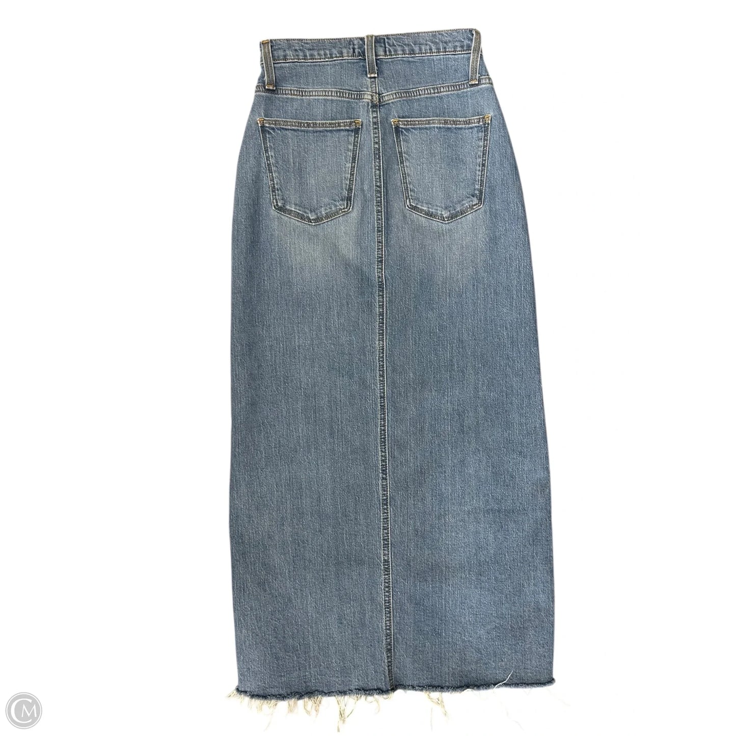 Skirt Midi By Universal Thread In Blue Denim, Size: Xxs