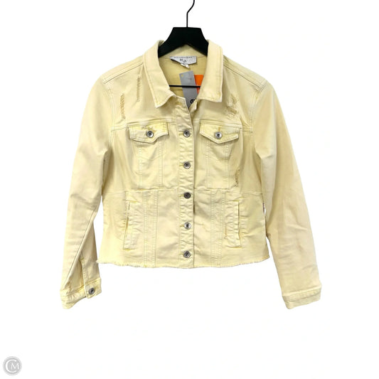 Jacket Denim By Clothes Mentor In Yellow Denim, Size: Sp