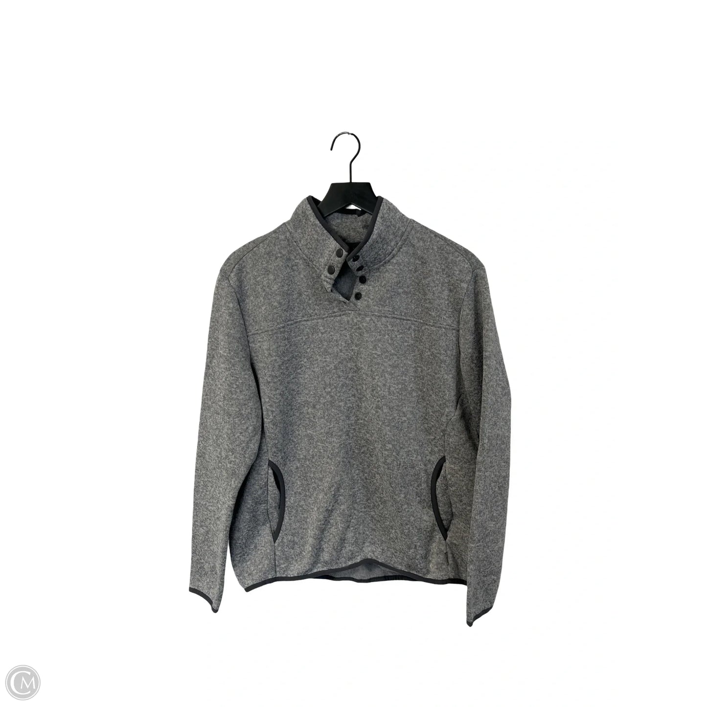 Sweatshirt Collar By Eddie Bauer In Grey, Size: L