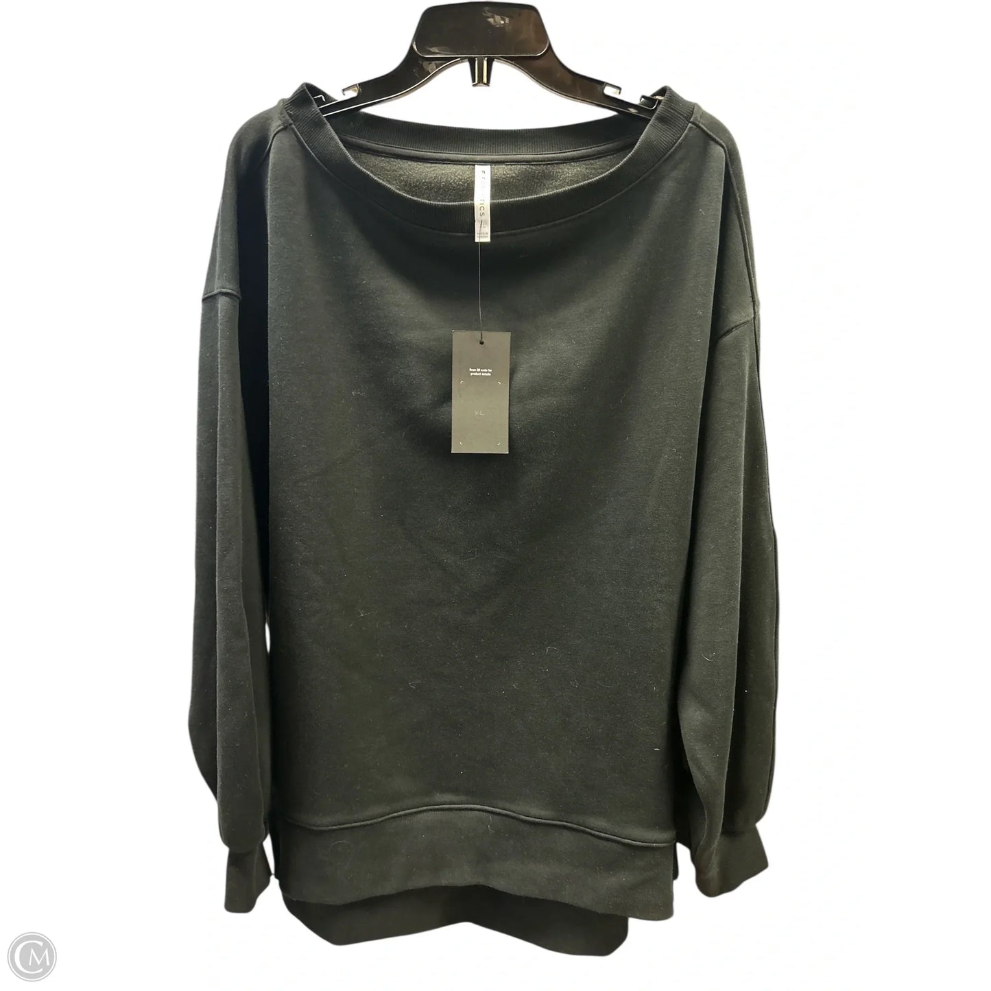 Athletic Sweatshirt Crewneck By Fabletics In Black, Size: Xl