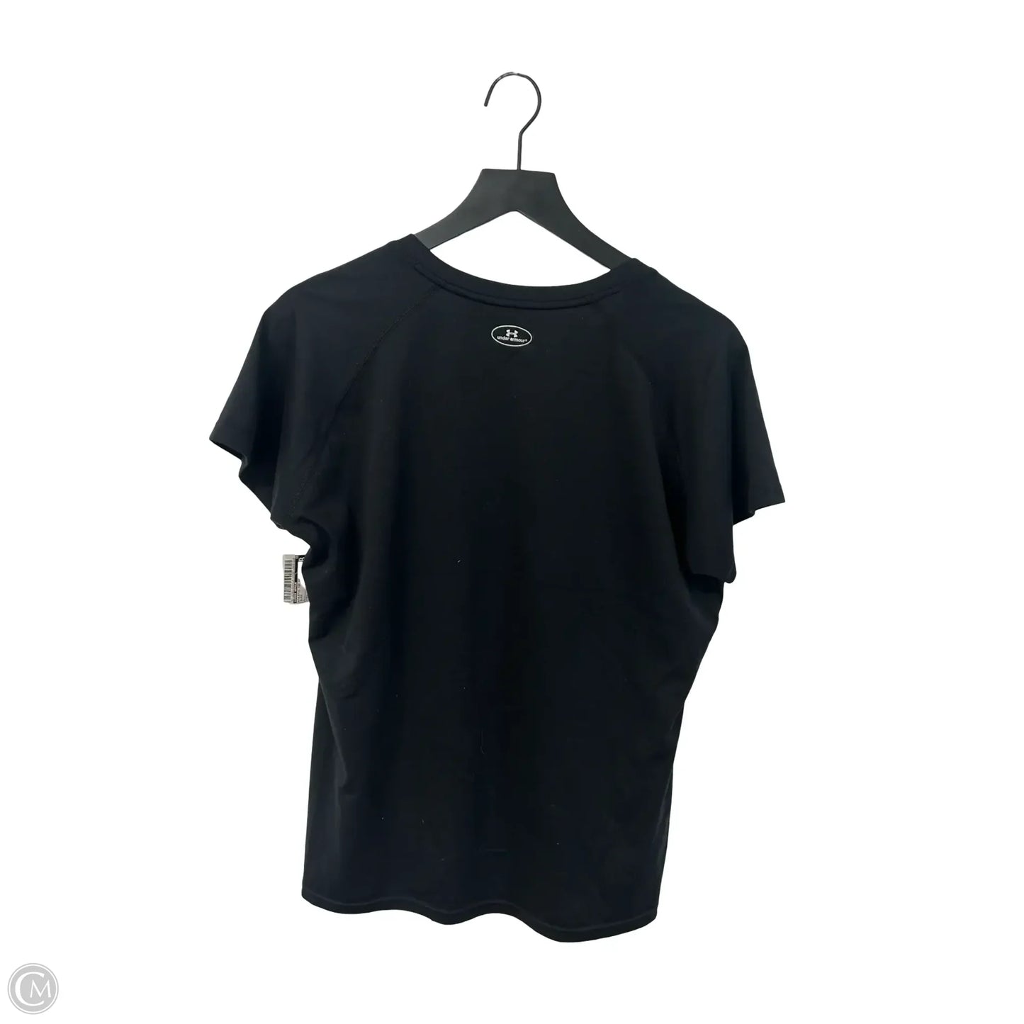 Athletic Top Short Sleeve By Under Armour In Black, Size: L