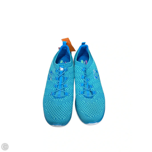 Shoes Athletic By Skechers In Blue & Green, Size: 9.5